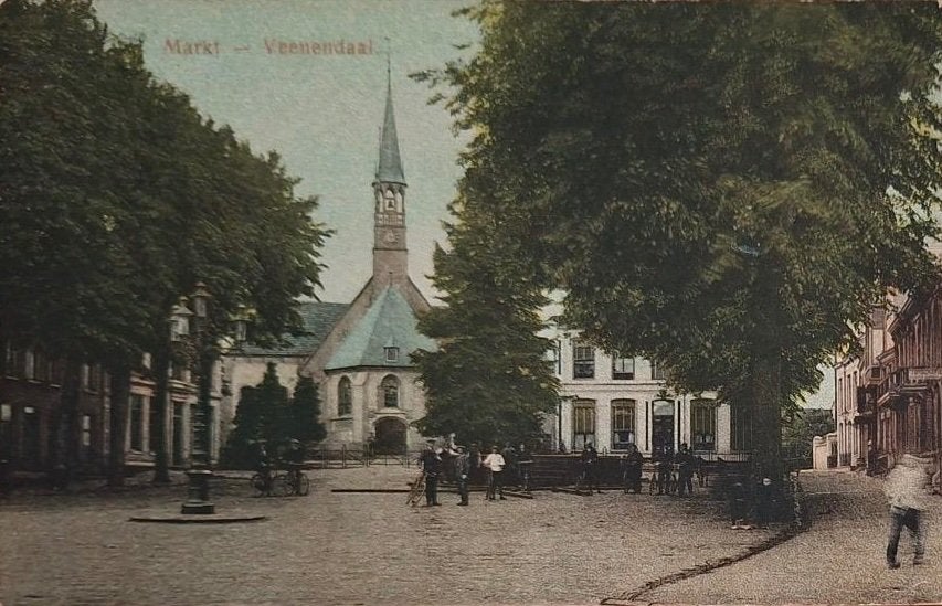 Veenendaal- Markt, Verzenden, 1920 tot 1940, Gelopen, Gelderland