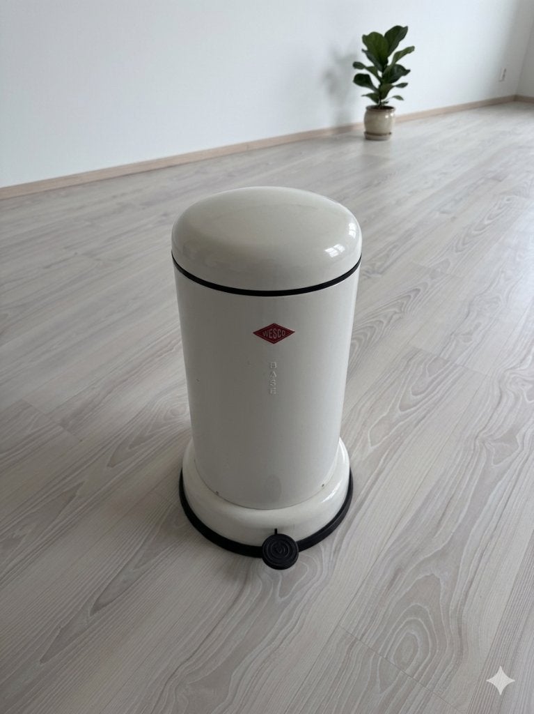 WESCO prullenbak, Ophalen, Gebruikt, 50 tot 75 cm, Metaal