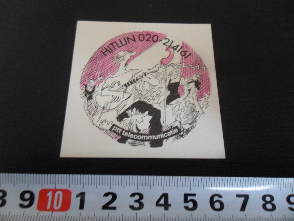 sticker PTT Telecom Hitlijn 020-214161, Verzamelen, Ophalen of Verzenden, Zo goed als nieuw
