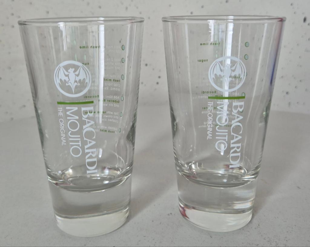 2 Bacardi Mojito glazen, Ophalen of Verzenden, Zo goed als nieuw