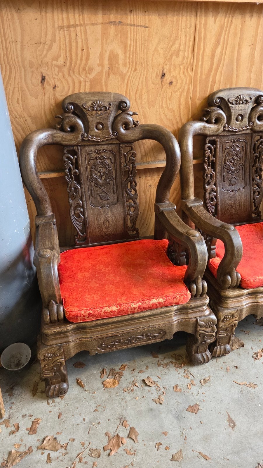 4 super zware antieke Chinese stoelen, Ophalen