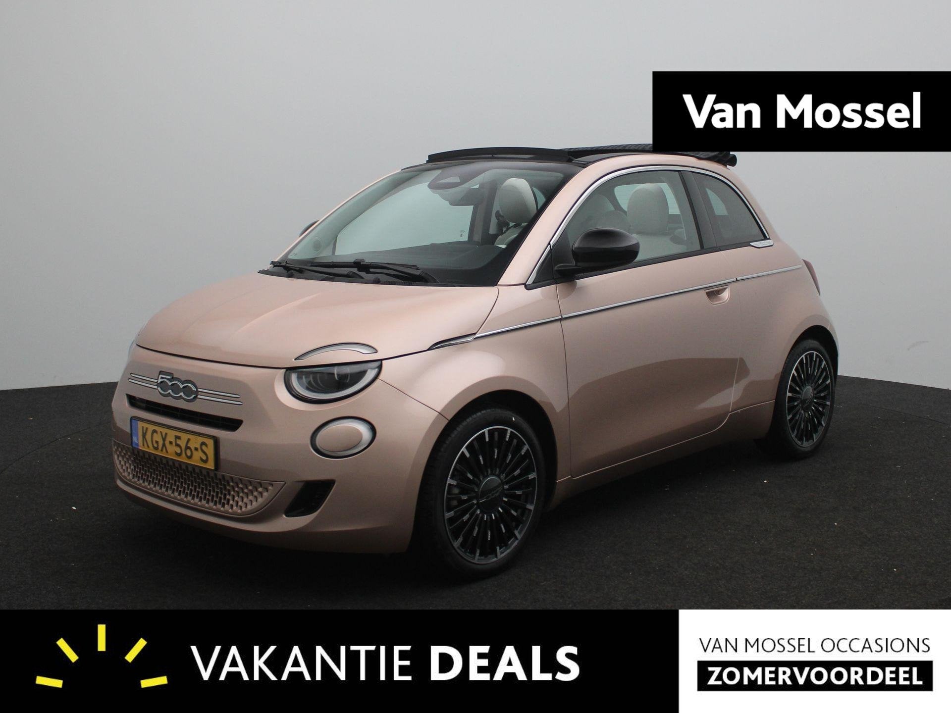 Fiat 500 1.0 Hybrid La Prima | Demo | Beschikbaar per 1-8-20, Auto's, Fiat, 12 maanden, Euro 6, 4 stoelen, Origineel Nederlands