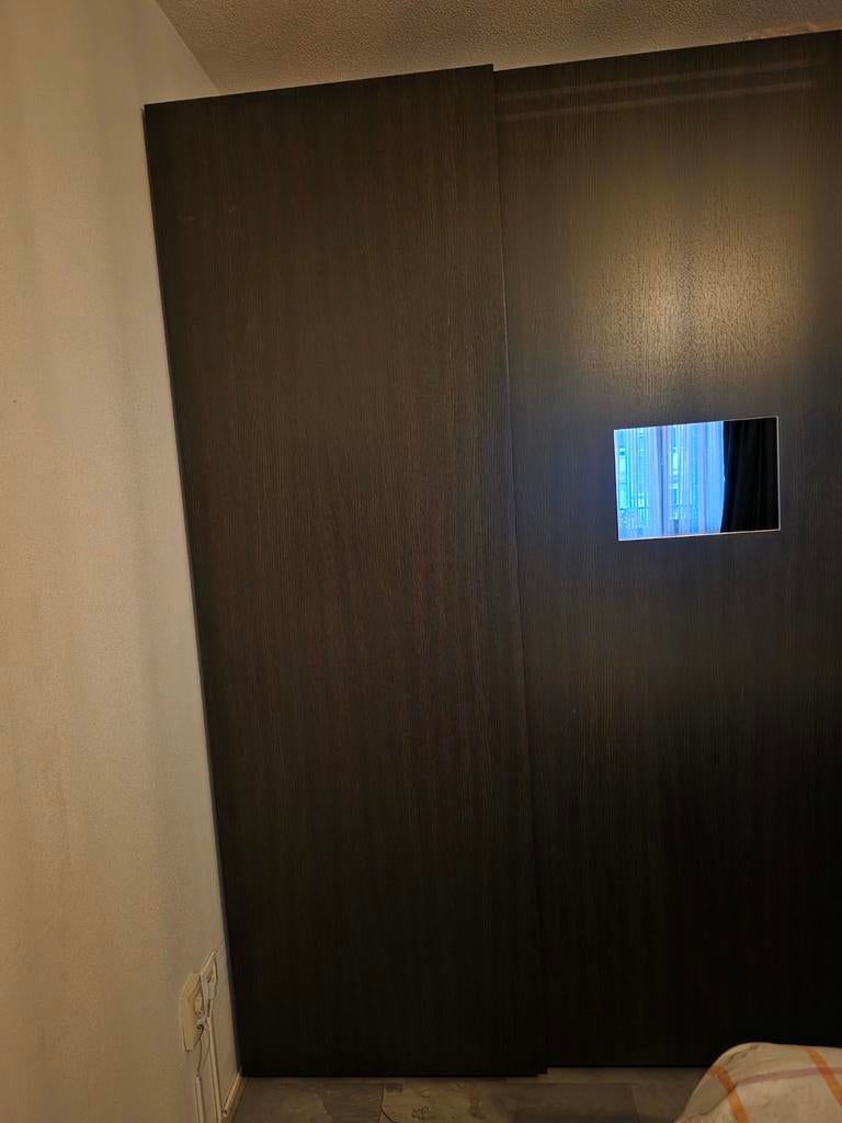 PAX kast zwartbruin 150cmx236cm, Huis en Inrichting, Kasten | Kledingkasten, Ophalen, 200 cm of meer, Zo goed als nieuw, 50 tot 75 cm
