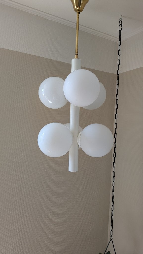Hanglamp Space age glazen bollen, Ophalen, Gebruikt, Design, E14 (klein)