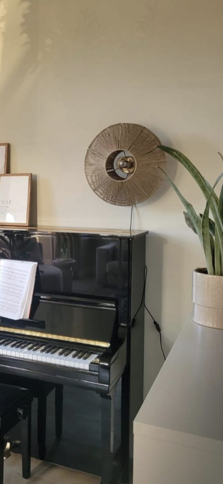 Prachtige wandlamp, Muziek en Instrumenten, Ophalen of Verzenden, Nieuw, Zwart, Vleugel
