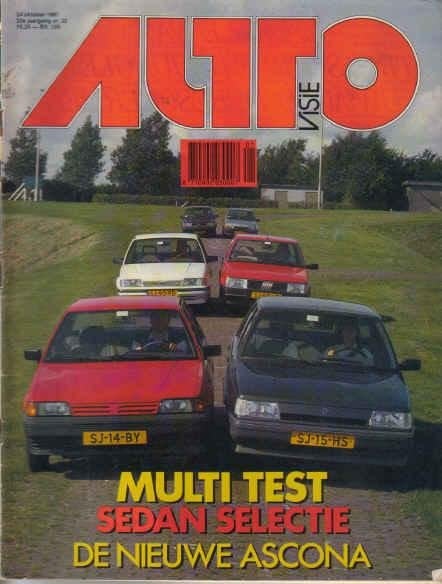 Autovisie 22 1987 : Opel Vectra - Kadett LS - Volvo 340 DL, Ophalen of Verzenden, Gelezen, Algemeen