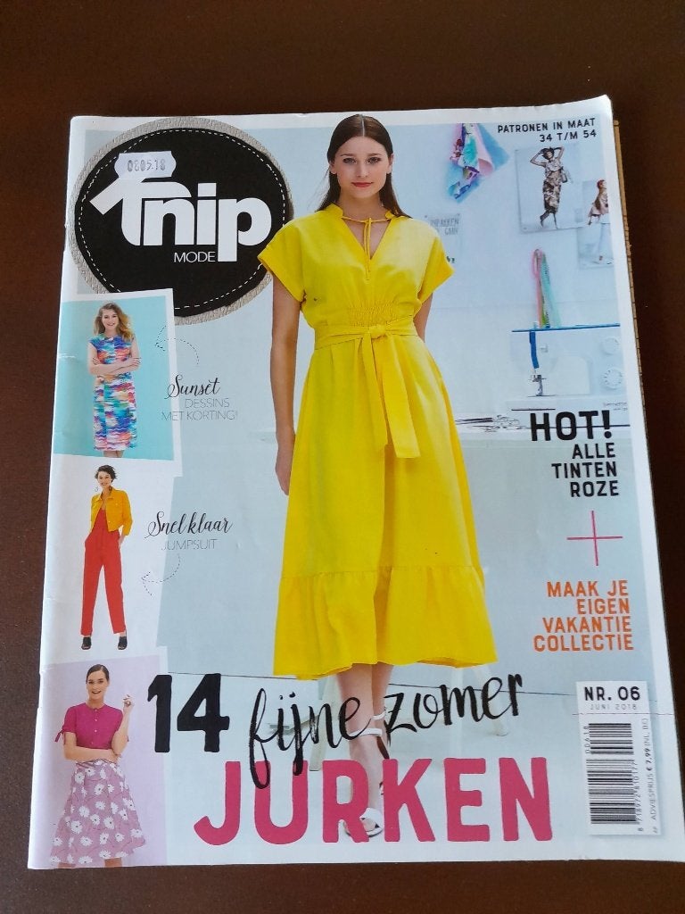 Knip Mode - juni 2018, Hobby en Vrije tijd, Kledingpatronen, Ophalen of Verzenden, Zo goed als nieuw, Vrouw, Knipmode