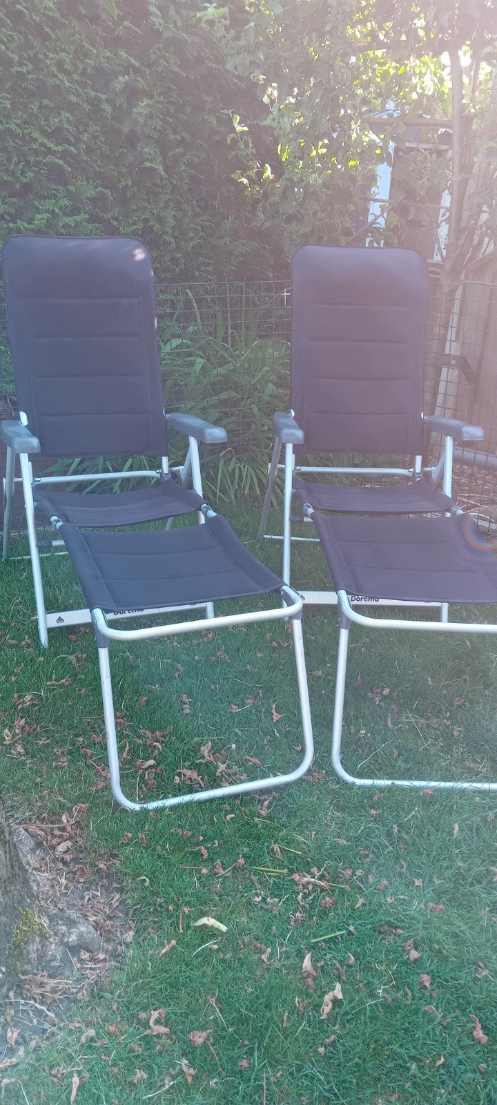Dorema campingstoelen met voetensteunen, Ophalen, Zo goed als nieuw, Campingstoel