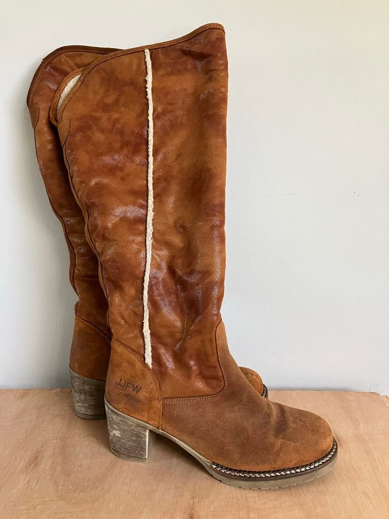 Jj footwear laarzen maat 41 brede kuiten, Kleding | Dames, Schoenen, Ophalen of Verzenden, Gedragen, Bruin, Hoge laarzen