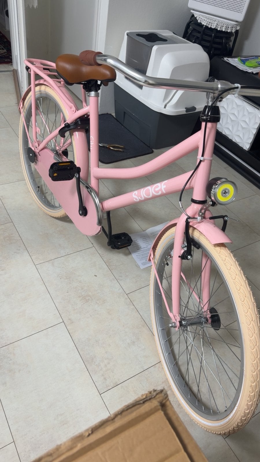 Foto 13 van SJOEF 24 inch meisjesfiets roze – nieuw, nooit gebruikt