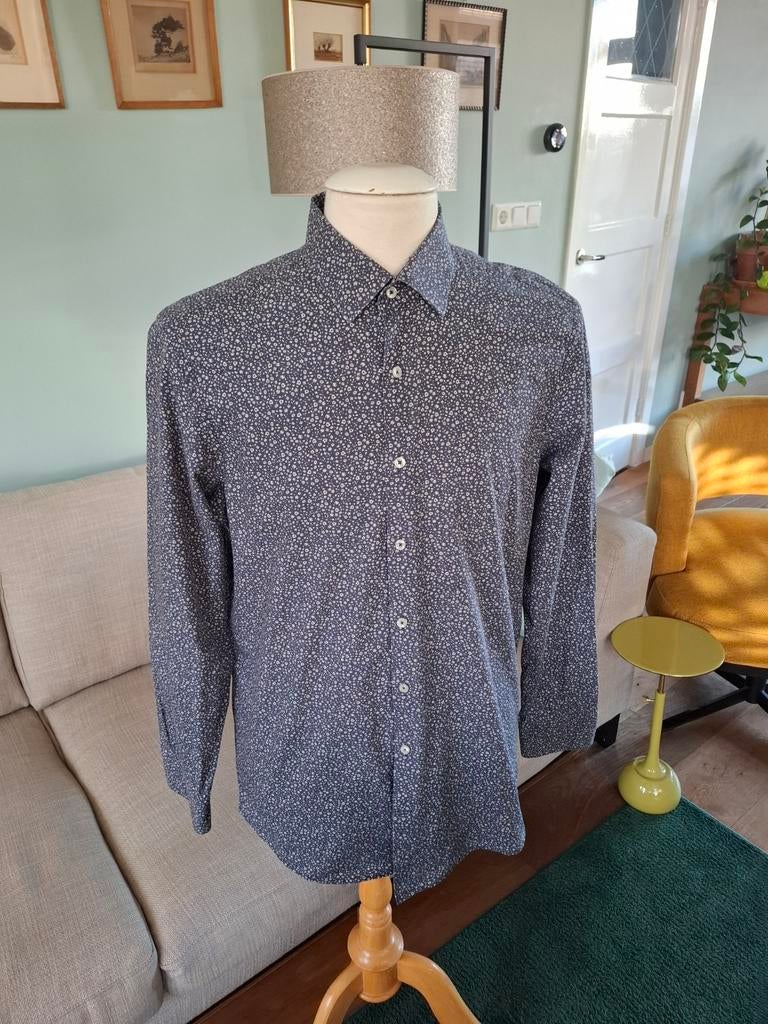 Van Gils overhemd boordmaat 41, Kleding | Heren, Overhemden, Blauw, Zo goed als nieuw, Halswijdte 41/42 (L), Van Gils