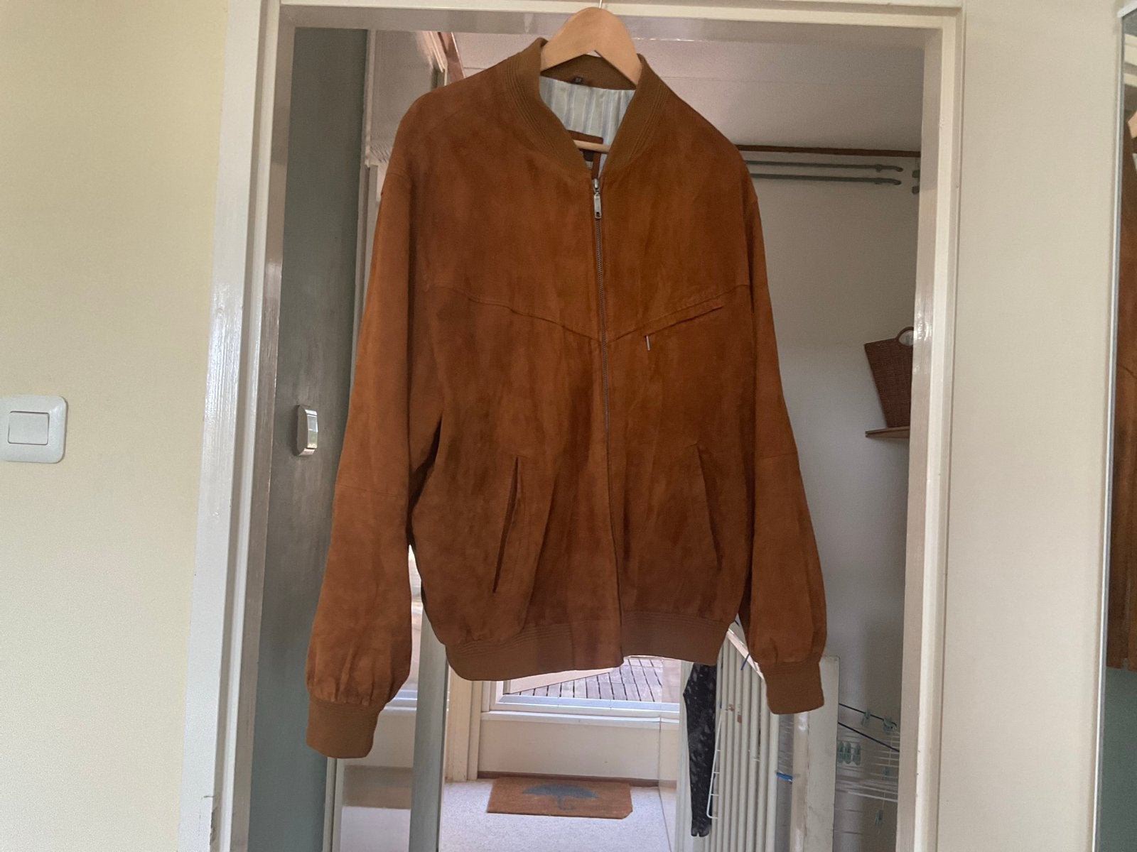 Trapper suède bomberjack - Bruin - Maat 54 (L), Kleding | Heren, Ophalen, Gedragen, Maat 52/54 (L), Bruin