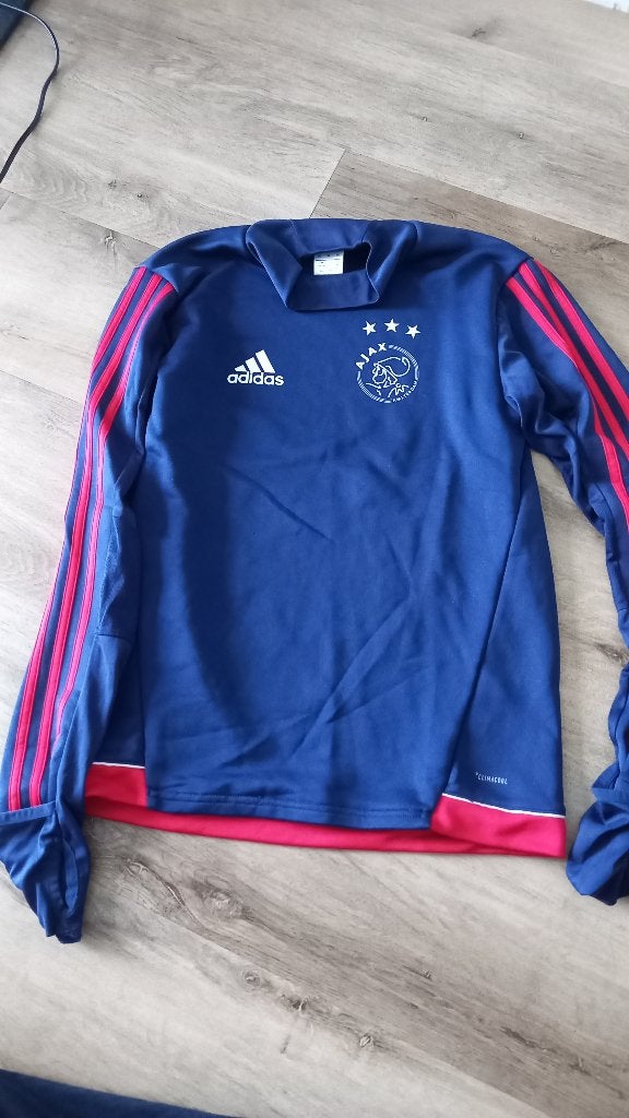 Ajax Trainingsshirt 2017 - Maat XS - Blauw/Rood, Maat XS of kleiner, Ophalen of Verzenden, Zo goed als nieuw, Shirt
