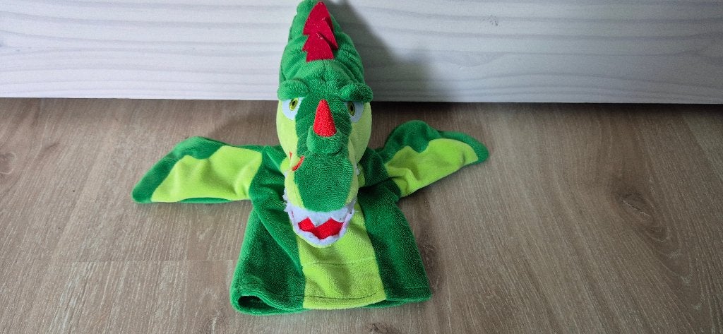 AH / Efteling. Handpop draak., Ophalen of Verzenden, Zo goed als nieuw, Beeldje of Poppetje