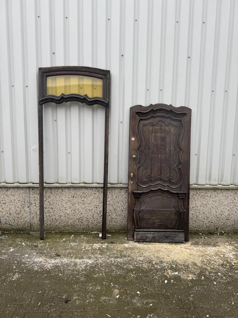 unieke antieke eiken voordeur met kozijn uit 1910, Doe-het-zelf en Verbouw, Deuren en Horren, 100 tot 120 cm, La belle porte, Jurgen.hoogenboezem@gmail.com
