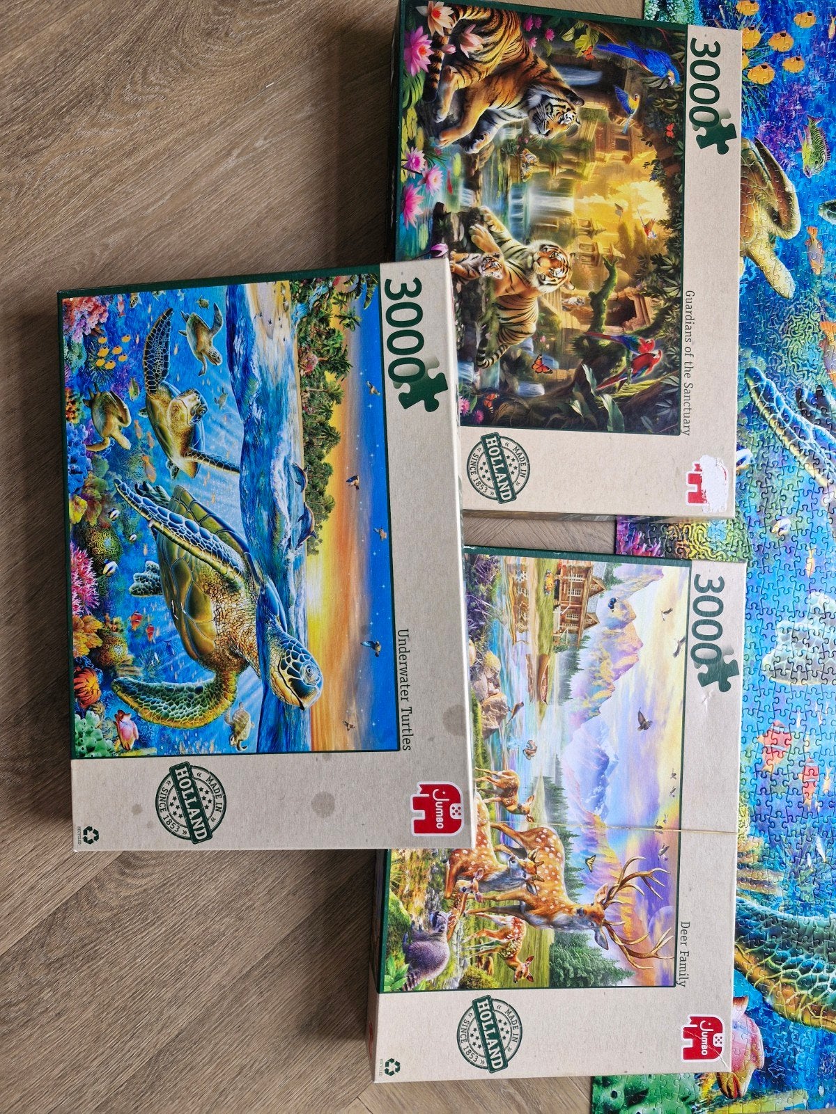 Jumbo legpuzzel 3x 3000 stukjes, Hobby en Vrije tijd, Ophalen of Verzenden, Meer dan 1500 stukjes, Zo goed als nieuw, Legpuzzel