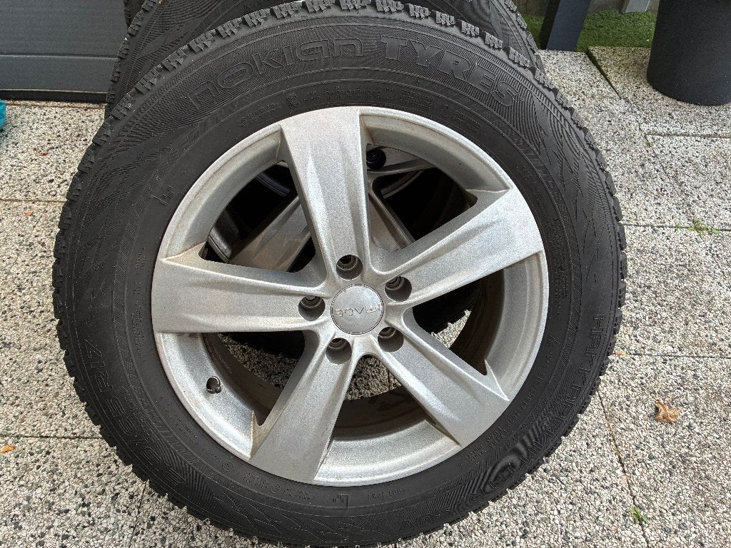 Winterbanden lichtmetalen velgen steek 5x112 Audi-Skoda-VW, Ophalen, Banden en Velgen, 17 inch, Winterbanden