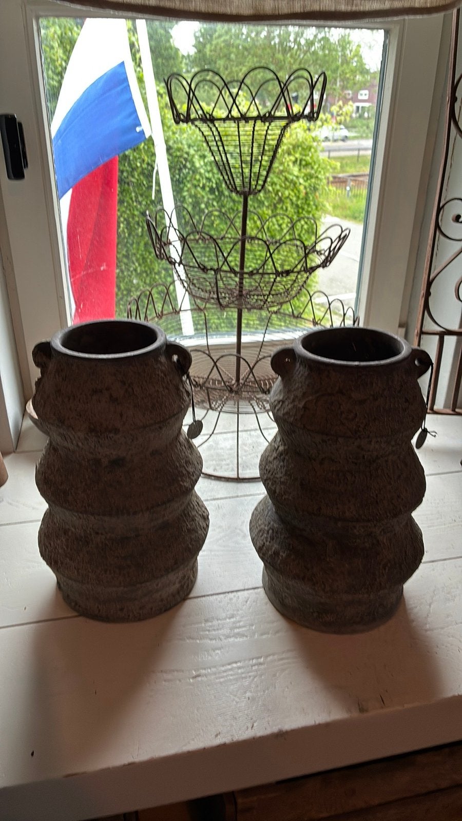 Set landelijke potten, Tuin en Terras, Rond, Ophalen of Verzenden, Zo goed als nieuw, Aardewerk