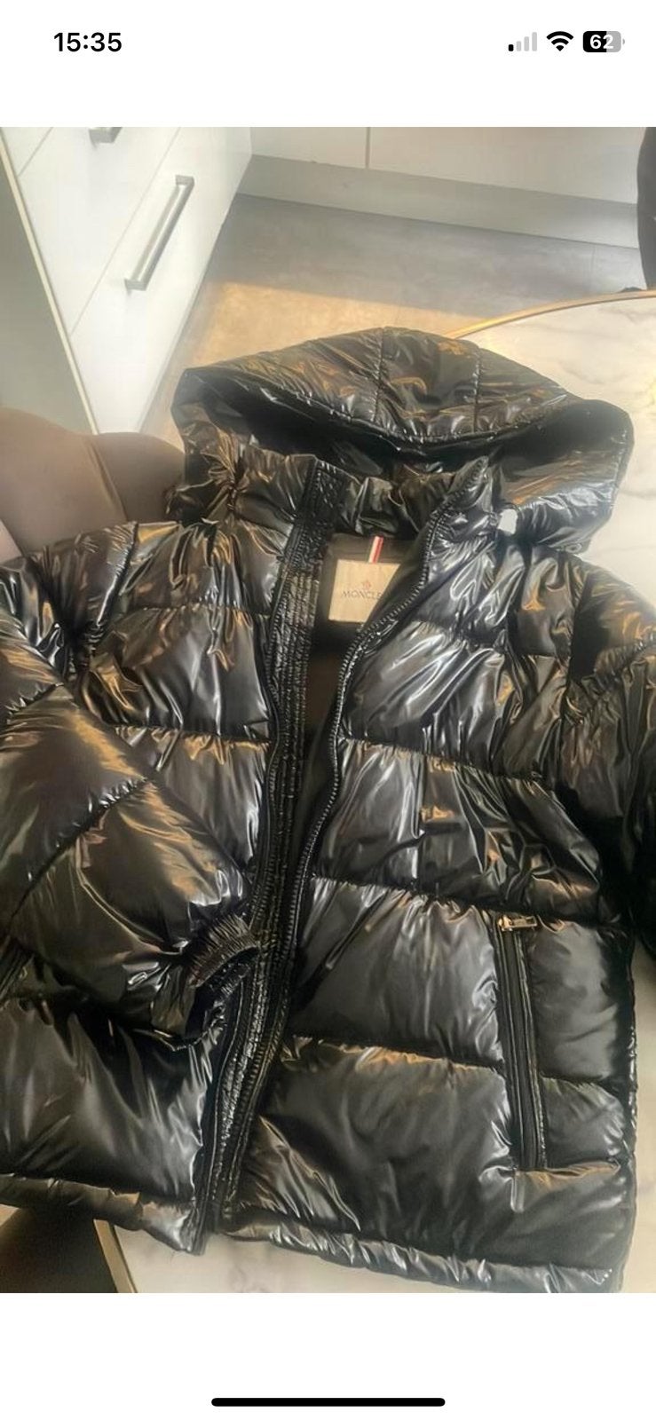 Moncler jas maat s moet een nieuwe rits in, Kleding | Heren, Ophalen, Zo goed als nieuw, Zwart