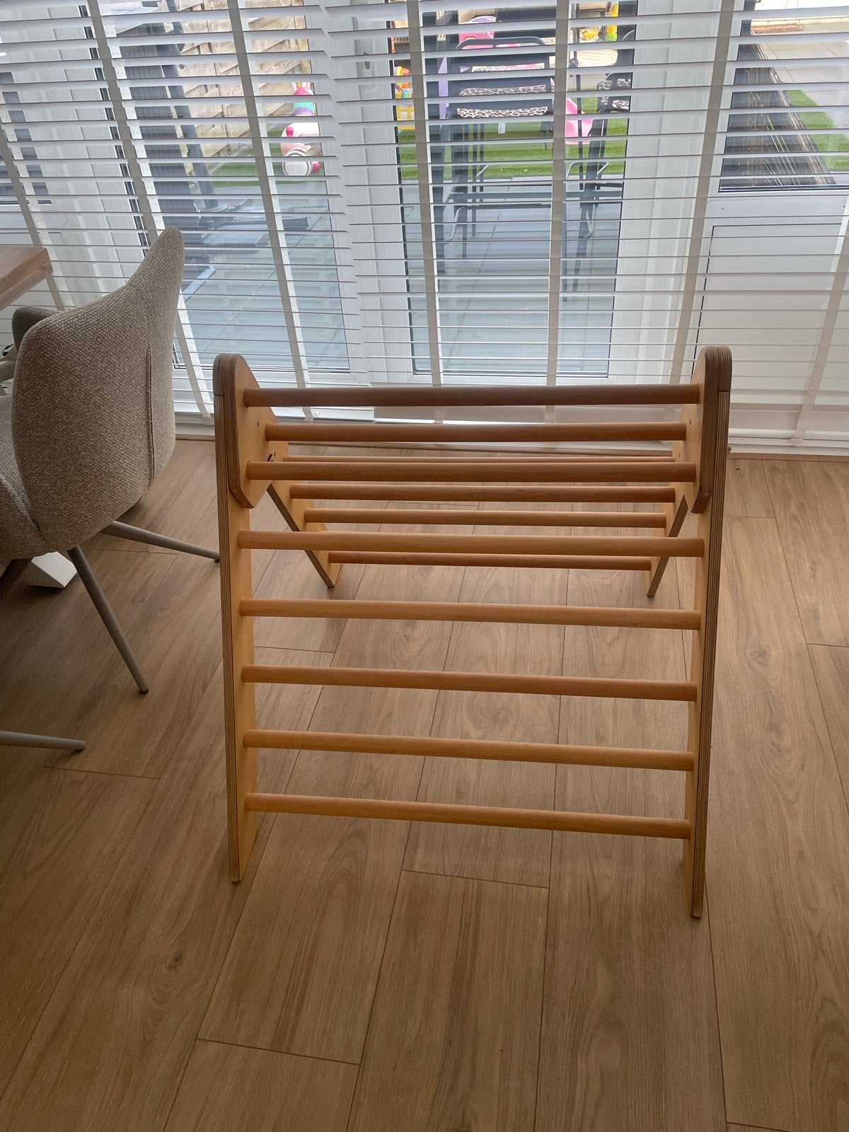 Houten Klimrek met Glijbaan voor Kinderen, Kinderen en Baby's, Ophalen of Verzenden, Zo goed als nieuw, Glijbaan