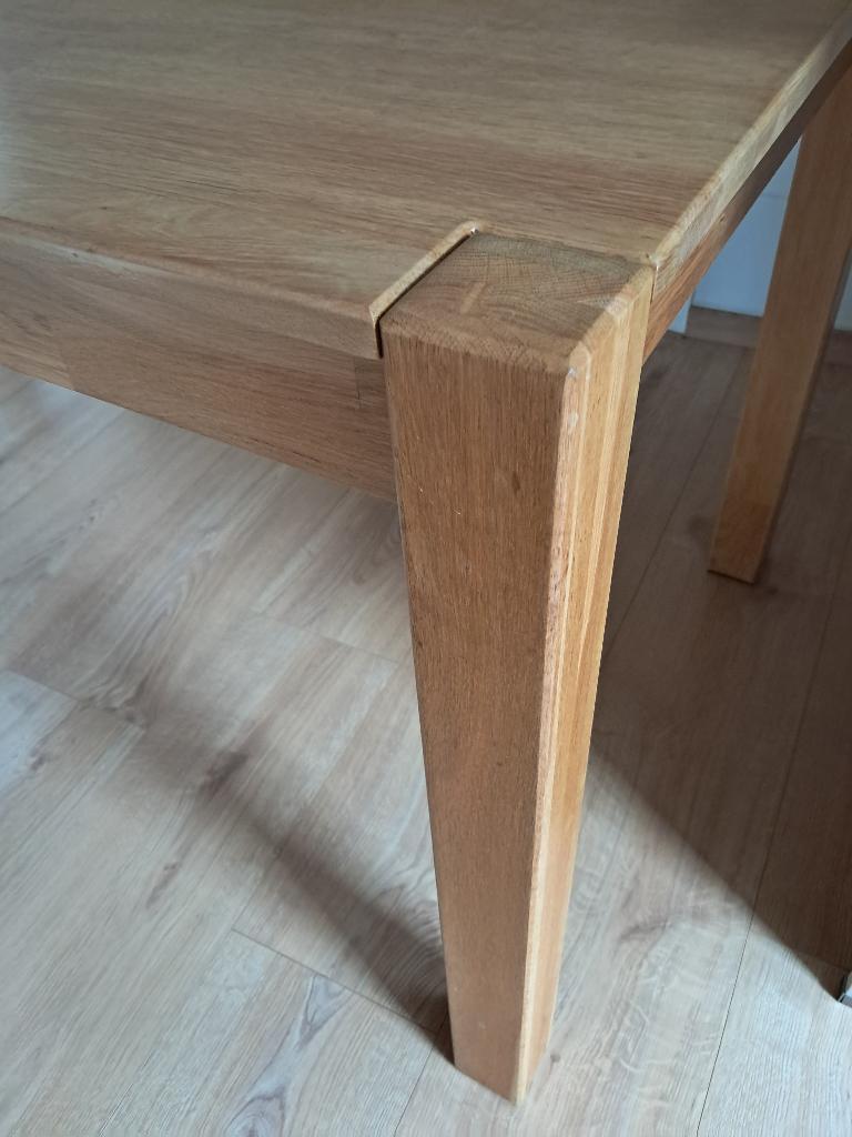 Blank eiken tafel, Huis en Inrichting, Ophalen, Gebruikt, Eikenhout, 50 tot 100 cm