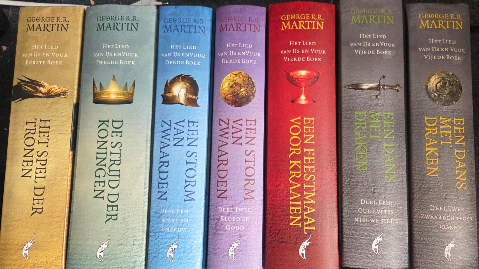 Complete set Het Lied van IJs en Vuur – 7 hardcover boeken, Ophalen of Verzenden, Zo goed als nieuw, George R.R. Martin, Nederland