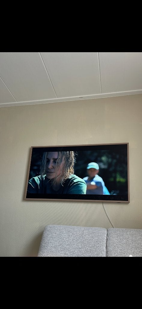 Samsung frame lijst 55 teak, Ophalen, Zo goed als nieuw