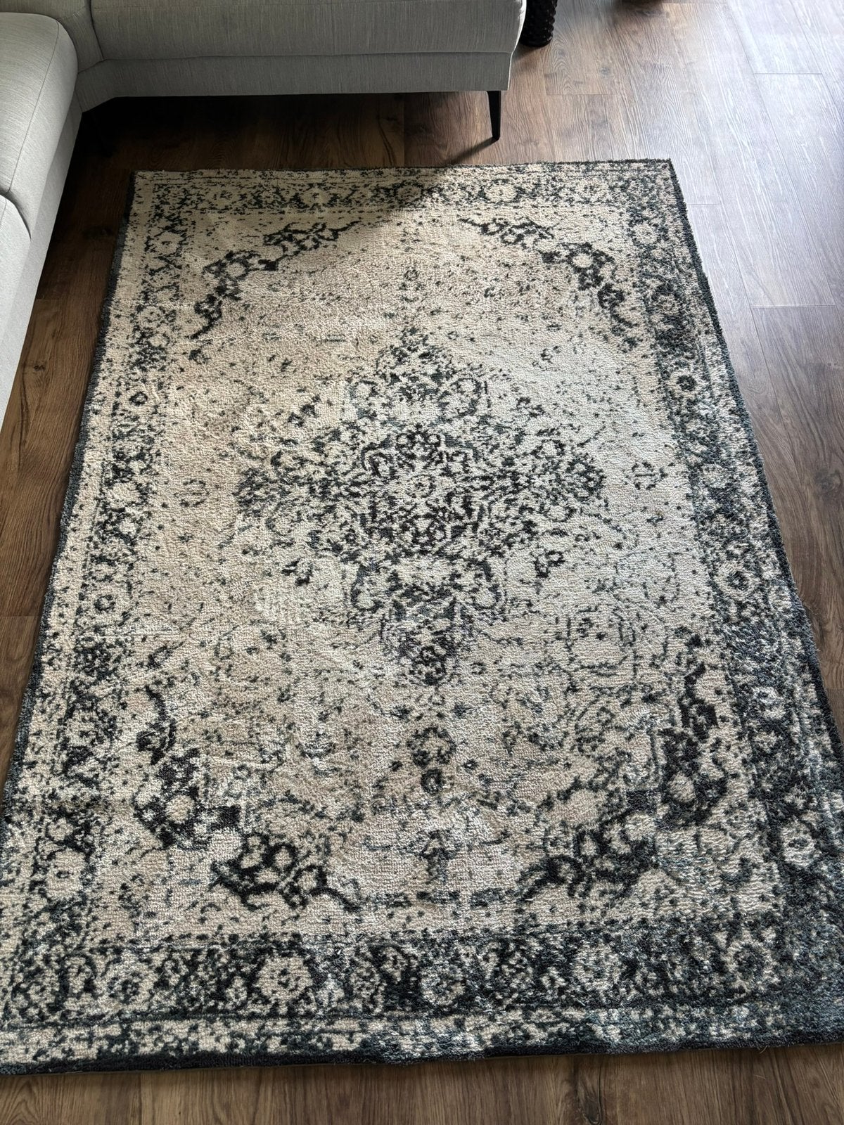 Vloerkleed Persia Tabriz Grijs/Groen 160x230 cm, Ophalen, Zo goed als nieuw, Rechthoekig, 200 cm of meer