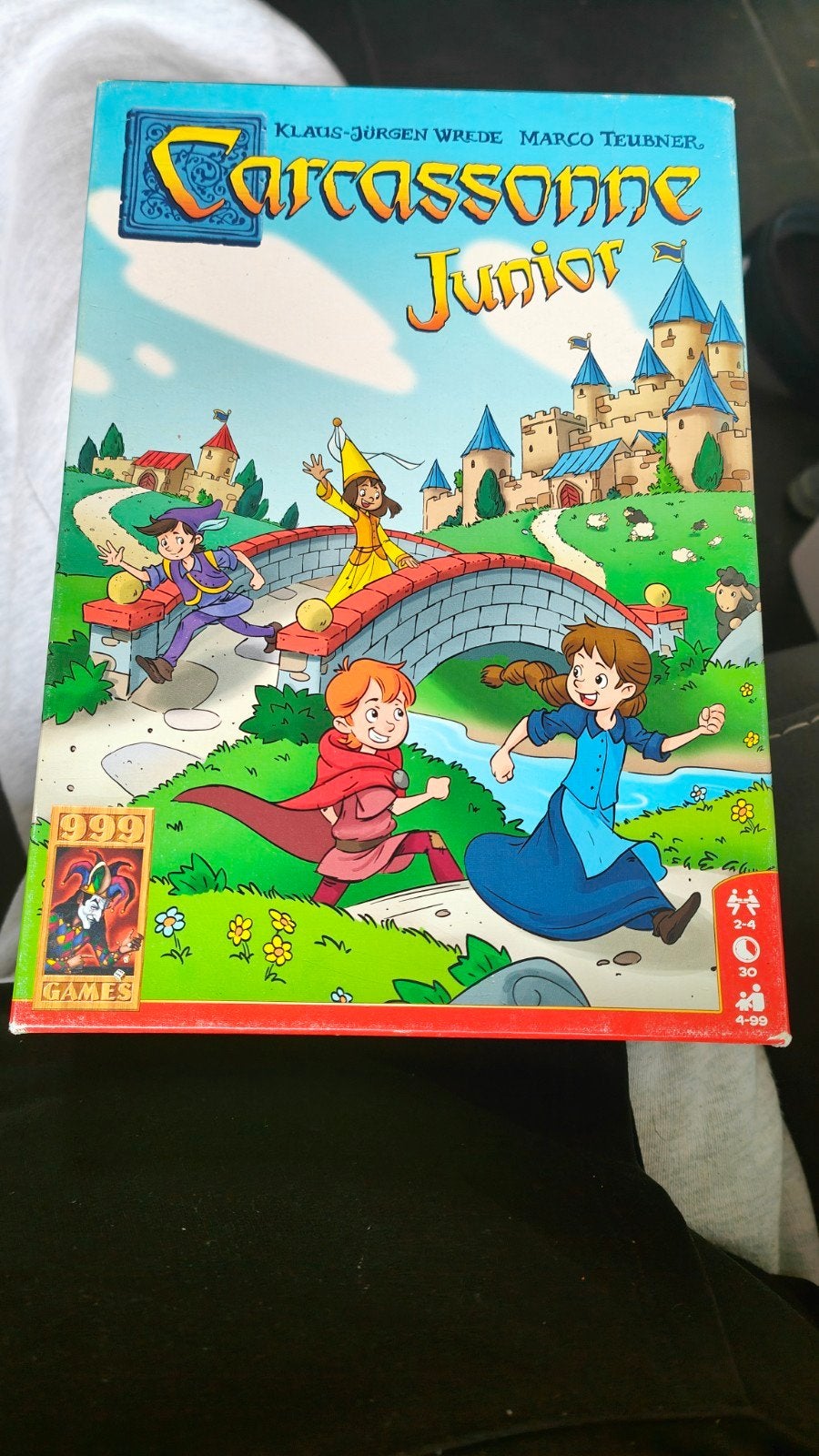 Carcassonne Junior bordspel - gebruikt maar netjes, Drie of vier spelers, Ophalen of Verzenden, Zo goed als nieuw, 999 Games