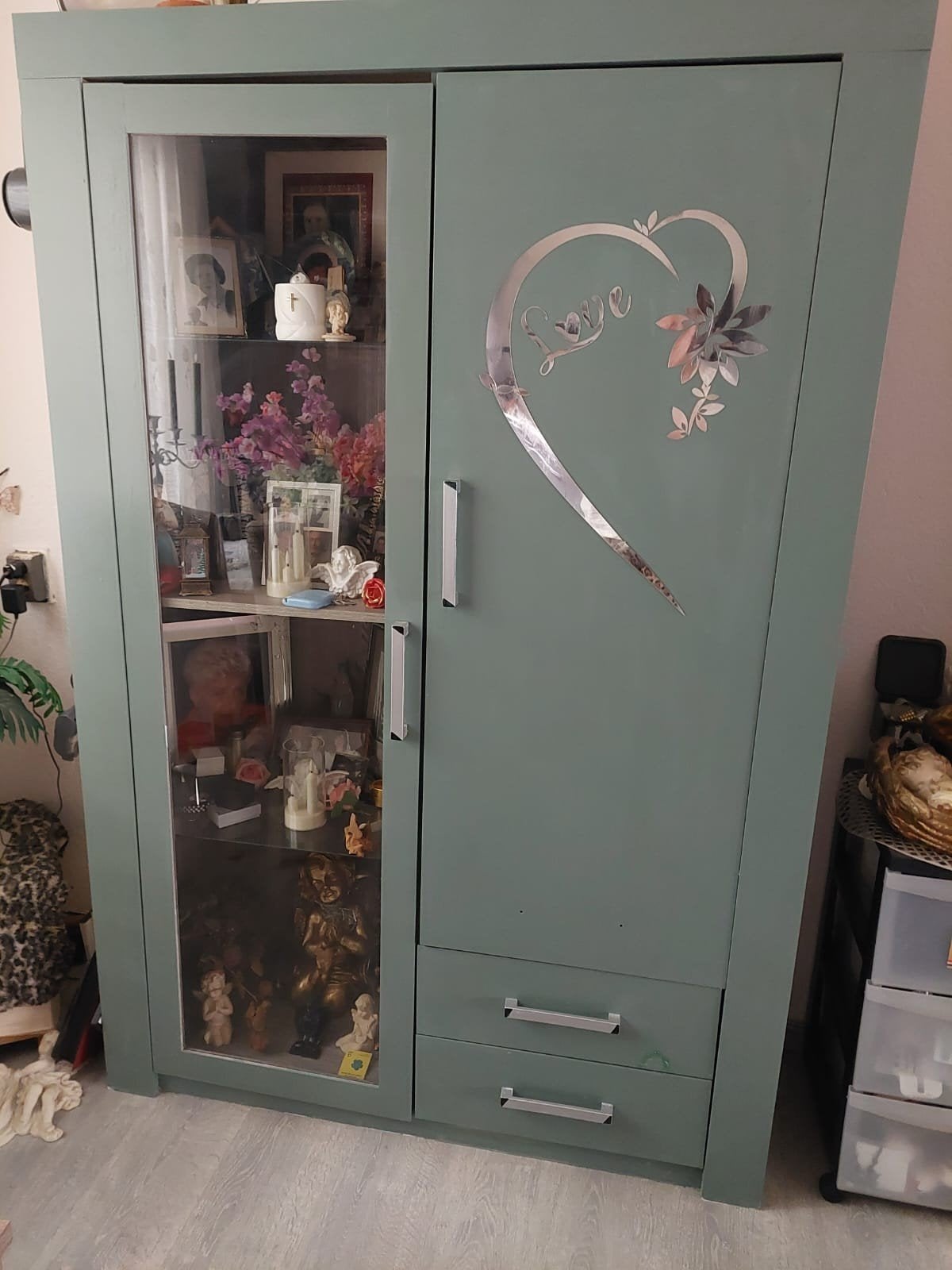 Gratis kast met glazen deur - zelf afstellen, Ophalen, Gebruikt, Met deur(en), Glas