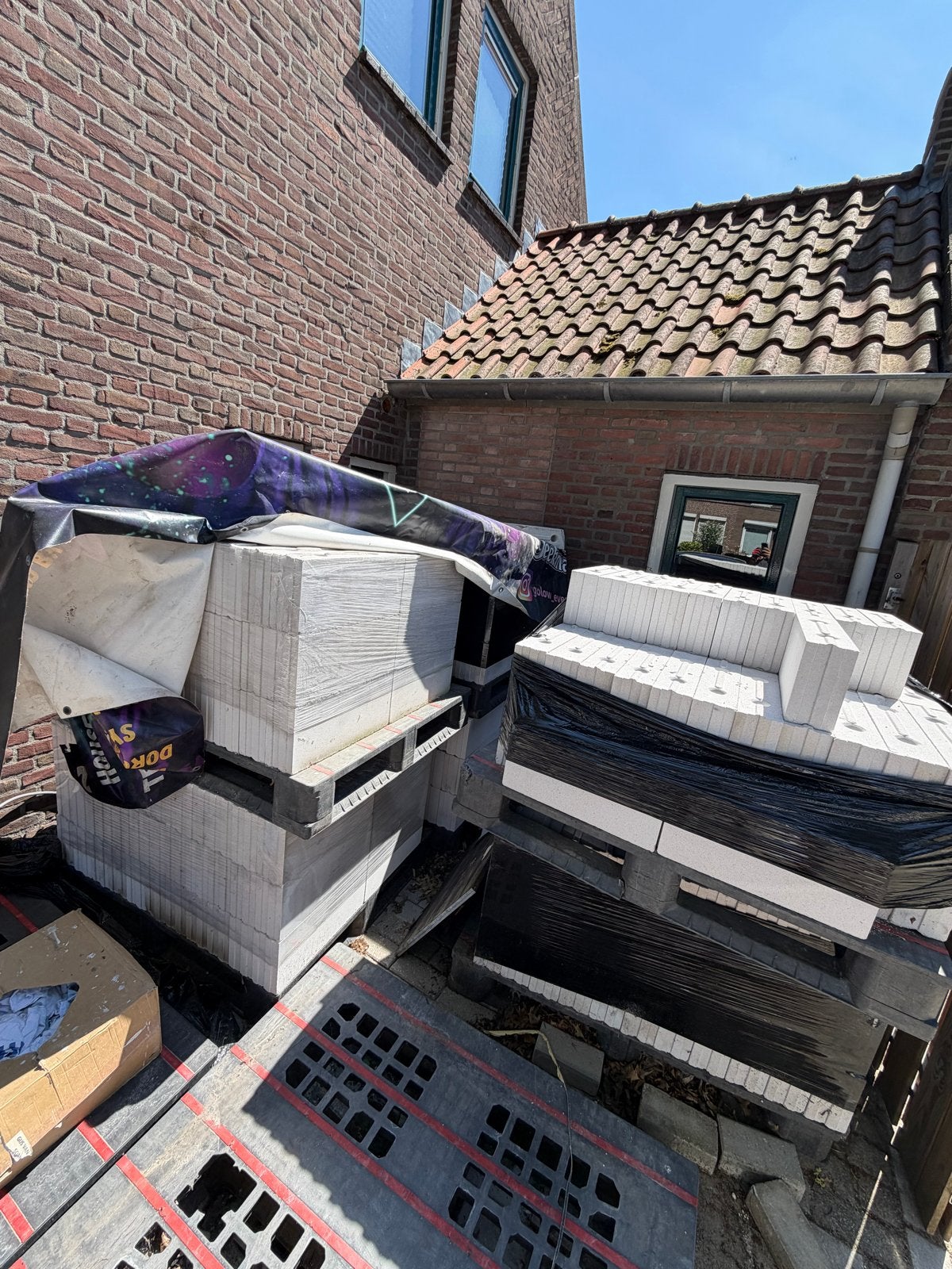 Kalkzandsteen lijmblokken 43,7 x 10 x 19, Ophalen, Nieuw, Kalkzandstenen