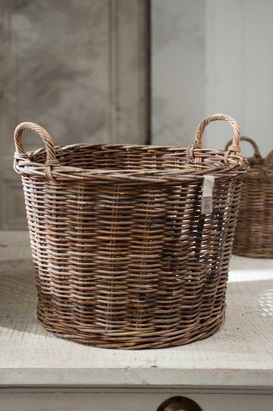 Grote rattan mand nr 39 Riviera Maison, Ophalen of Verzenden, Zo goed als nieuw
