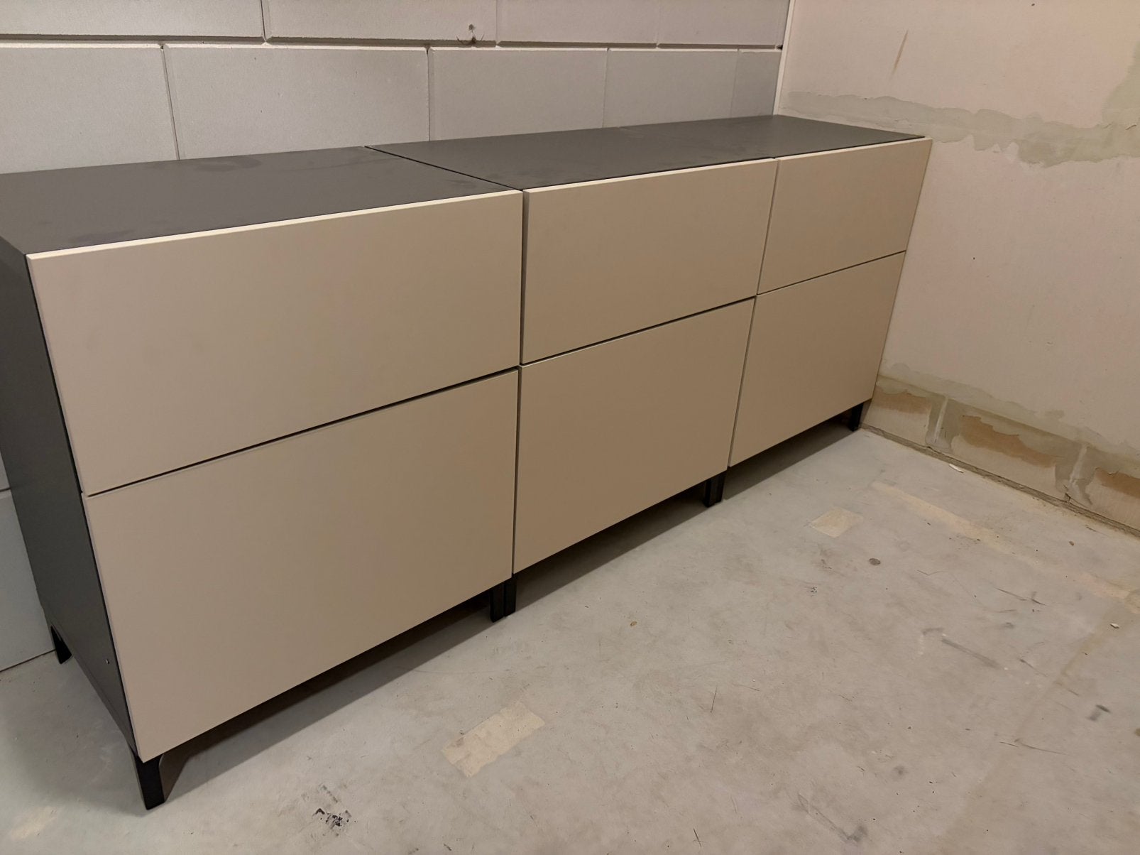 3 IKEA Besta kastjes, Huis en Inrichting, Kasten | Ladekasten, Ophalen, 1 of 2 laden, 50 tot 100 cm, Zo goed als nieuw
