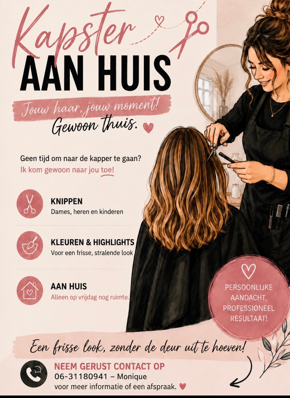 Thuiskapster Rosmalen, Diensten en Vakmensen, Kappers en Thuiskappers, Komt aan huis, Verven of Highlights