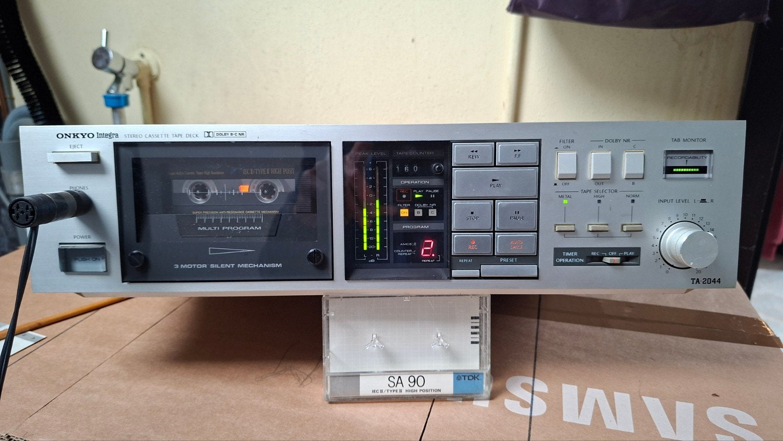 Onkyo Integra TA-2044 Stereo Cassette Tape Deck, Ophalen of Verzenden, Enkel, Overige merken, Tape counter