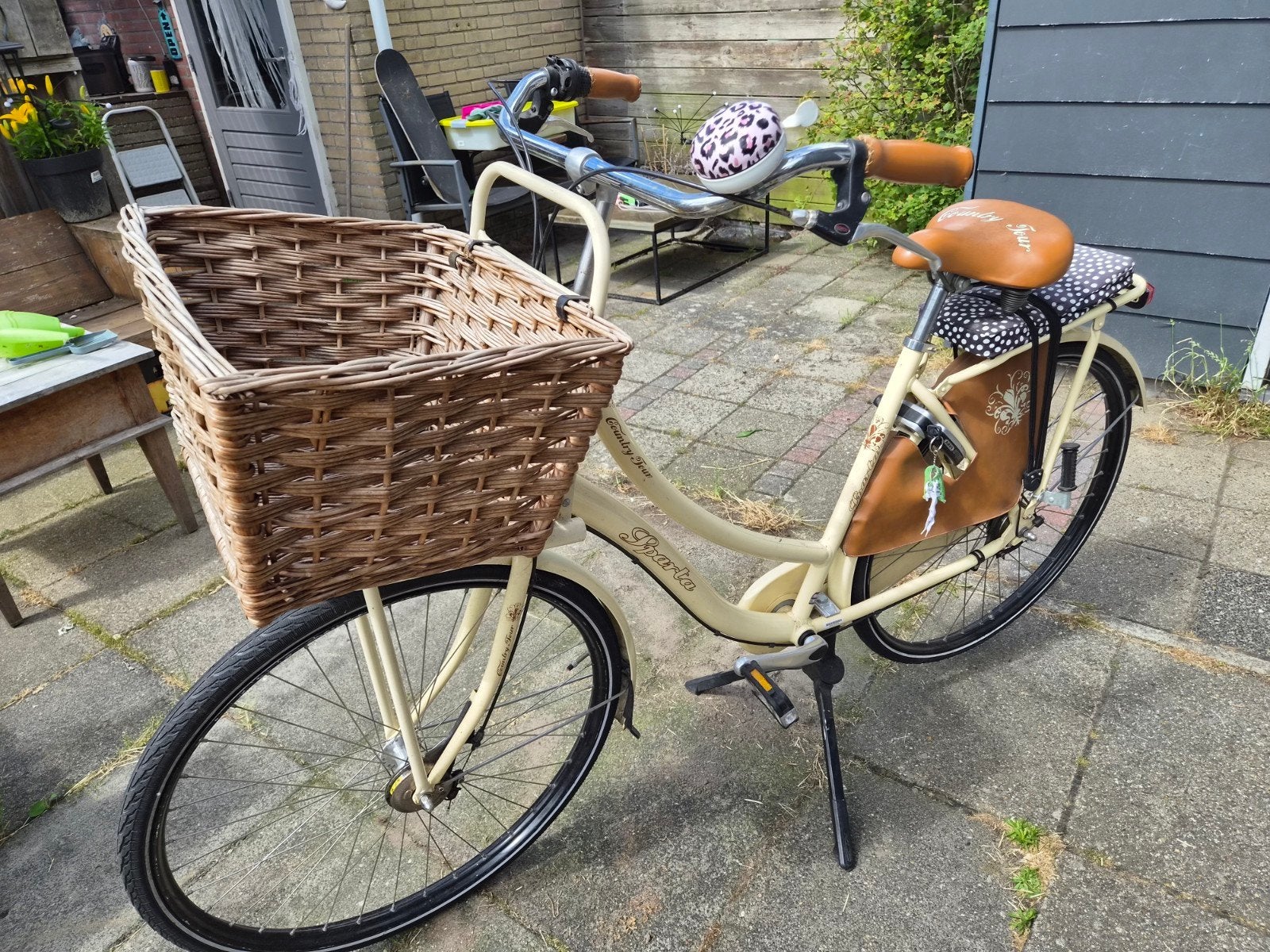Mooie moeder/damesfiets met mand en voetsteuntjes, Ophalen, Overige merken