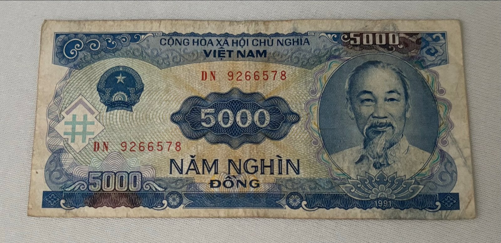 Vietnamese 5000 Dong biljet - Ho Chi Minh, Ophalen of Verzenden, Zuidoost-Azië, Los biljet