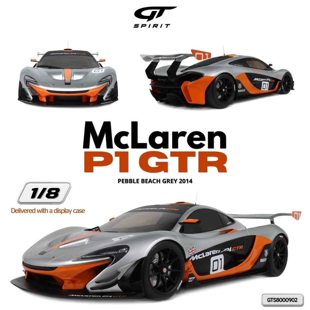 1:8 Gt Spirit McLaren P1 GTR Pebble Beach 1/200 1:8 Nieuw, Ophalen of Verzenden, Nieuw, 1:5 t/m 1:8, Auto