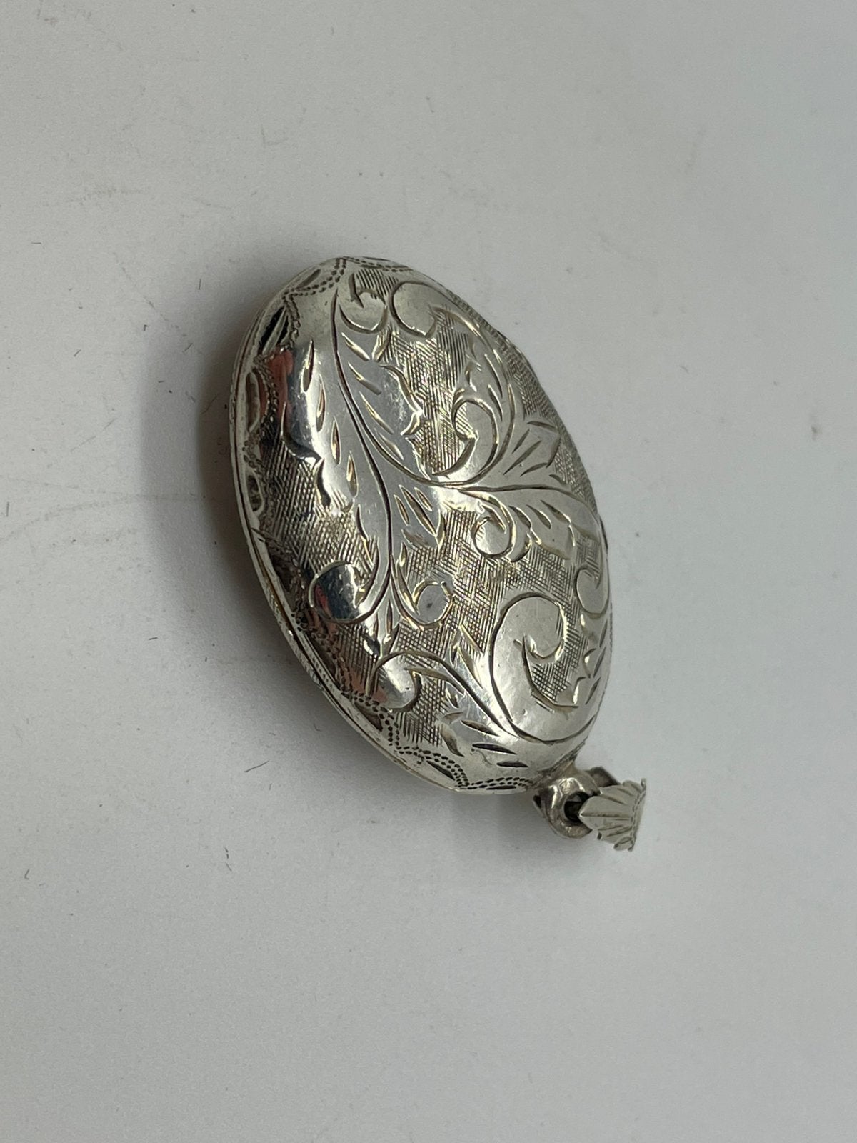 F716 Prachtige zilveren medaillon hanger, Ophalen of Verzenden, Zilver, Hanger
