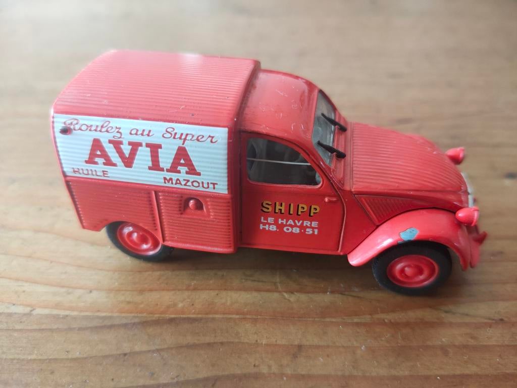 Citroën 2CV Azu 1:43 Norev nr34, Ophalen of Verzenden, Gebruikt, Auto, Norev