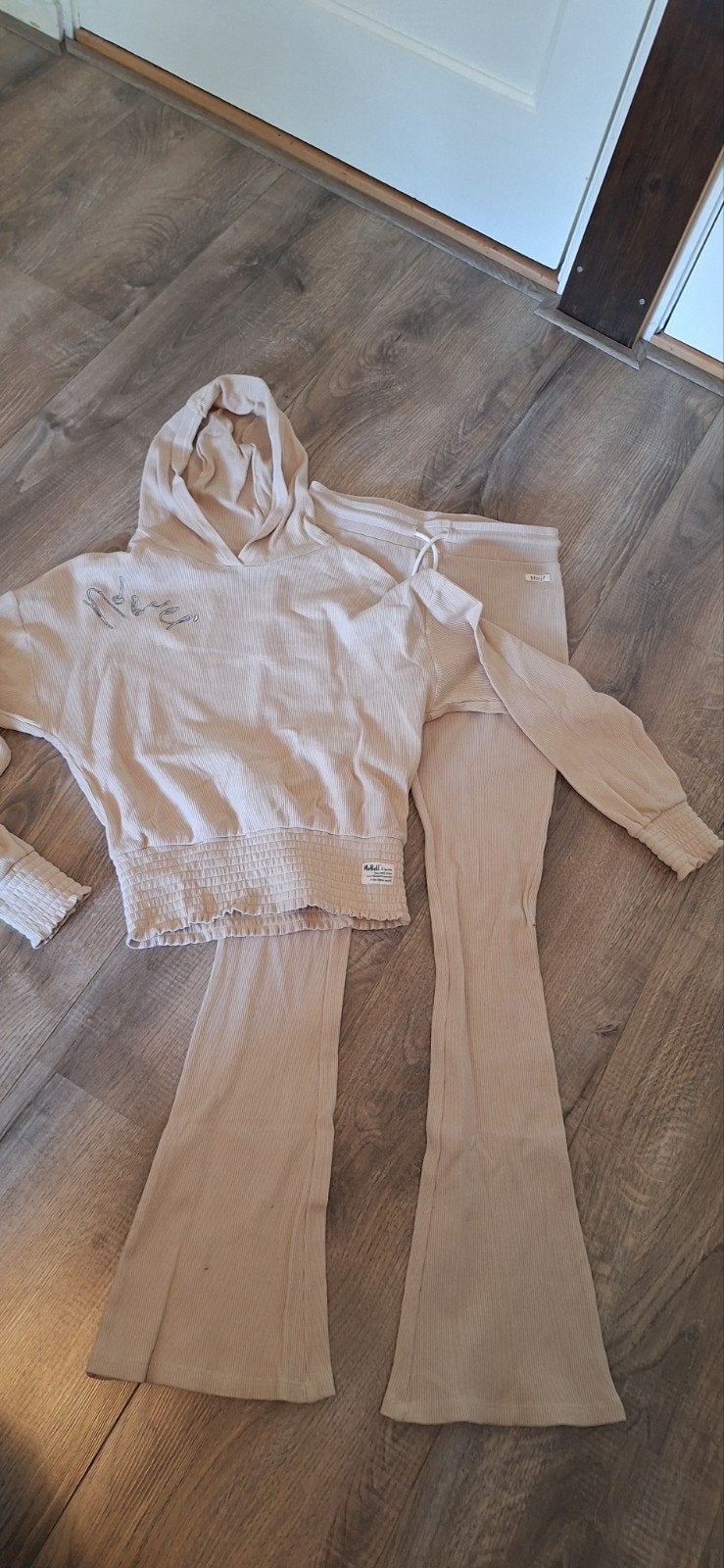 Zandkleurig pak Nobelle,maat 13 14 jaar 164 en broek 176, Kinderen en Baby's, Kinderkleding | Maat 164, Ophalen of Verzenden, Jongen
