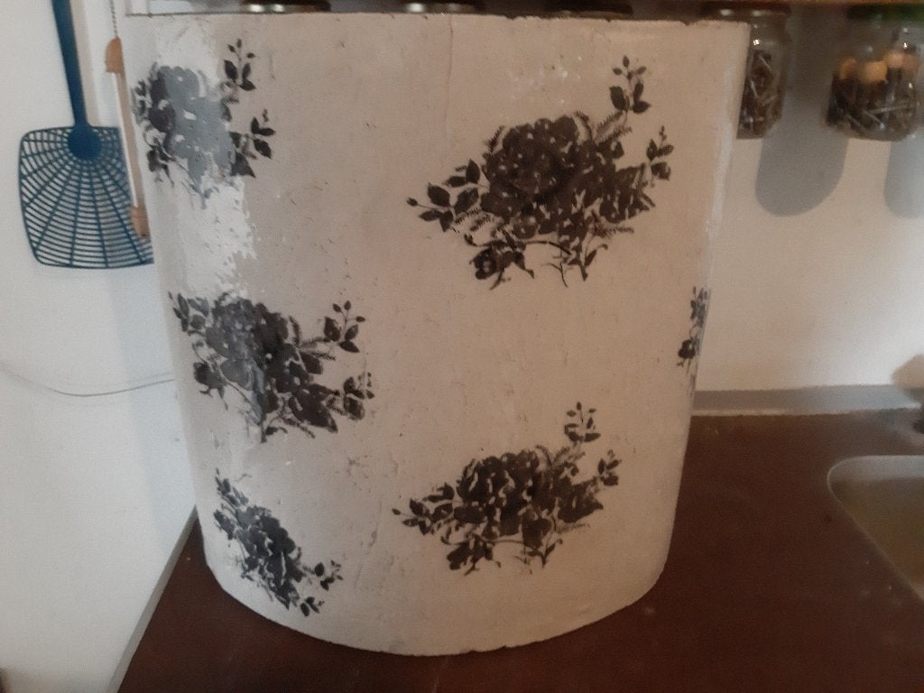 grote zware bloempot - hoogte ongeveer 38 cm, Steen, Gebruikt, Binnen, Minder dan 40 cm