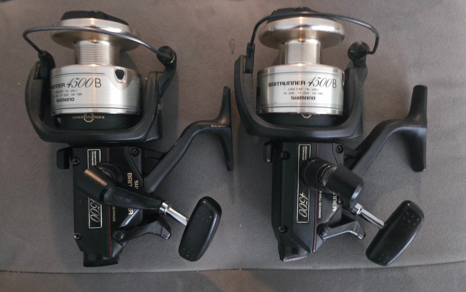 2x Shimano Baitrunner 4500B, Watersport en Boten, Hengelsport | Karpervissen, Ophalen of Verzenden, Gebruikt, Molen