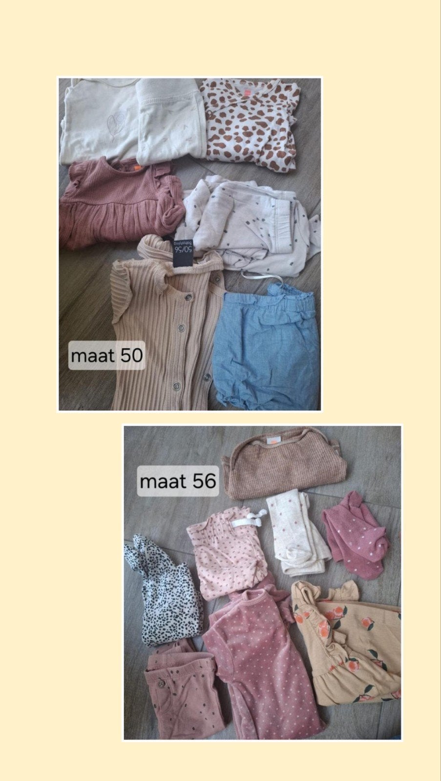 totaal set babykleding, Ophalen, Zo goed als nieuw, Maat 50