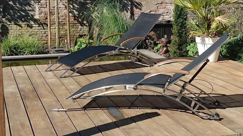 luxe rvs ligbedden 2 voor prijs van 1 allerlaatste 2, Ophalen of Verzenden, Nieuw