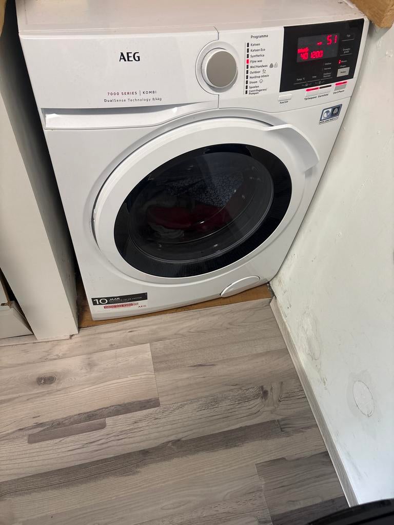 AEG 7000 series combi wasmachine en droger 8/4kg, Witgoed en Apparatuur, 8 tot 10 kg, Ophalen, Gebruikt, 85 tot 90 cm