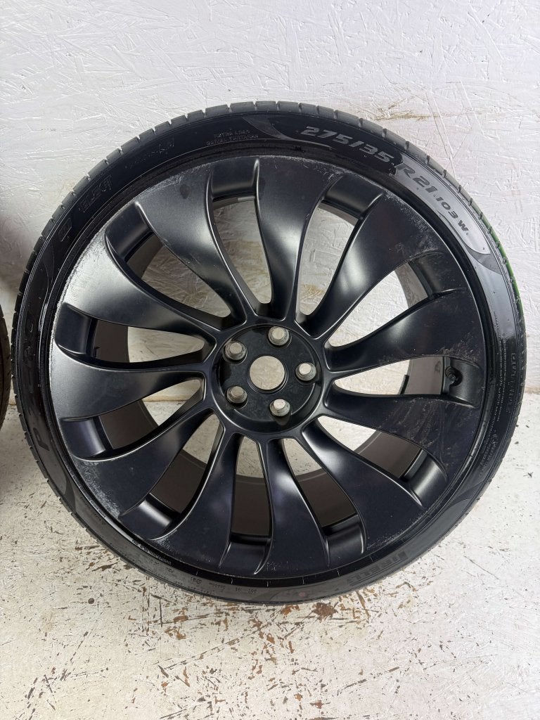 Originele Tesla Model Y velgen 21" 5x114.3 Uberturbine zomer, Auto-onderdelen, Banden en Velgen, Niet ingevuld, Gebruikt, 275 mm