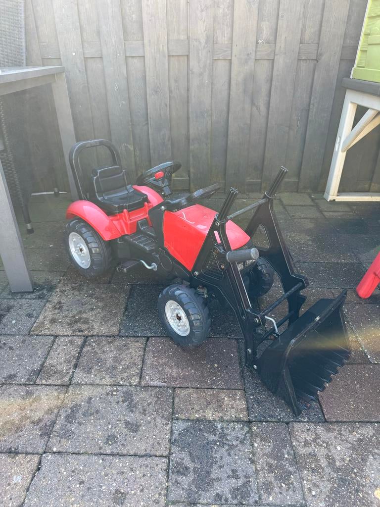 Rode speelgoed graafmachine, Kinderen en Baby's, Speelgoed | Speelgoedvoertuigen, Ophalen, Gebruikt