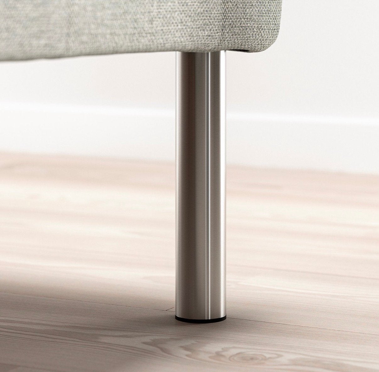 Ikea Bjorli poten, roestvrij staalkleur, 20cm, NIEUW in doos, Tafelpoot, Minder dan 50 cm, Rond, Nieuw