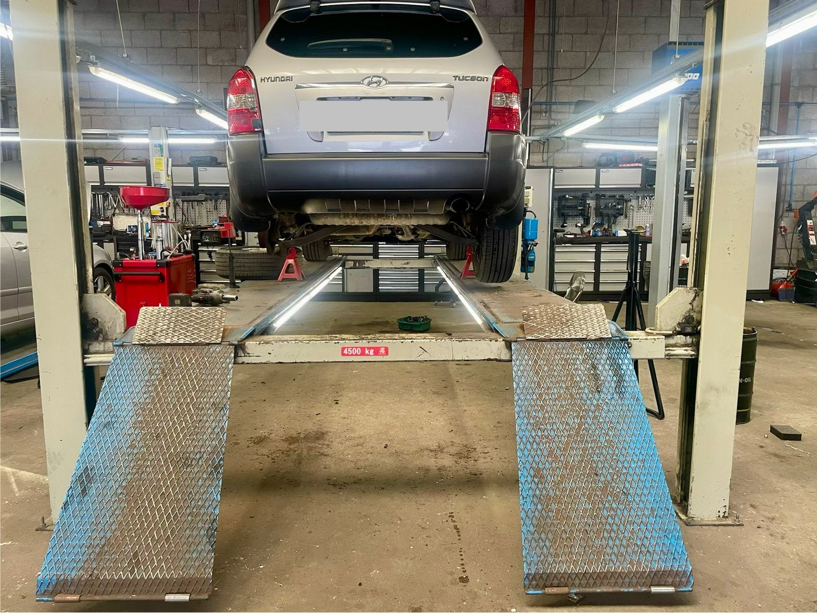 Apk 4 kolom hefbrug orlandini 4500kg, Ophalen, Gebruikt